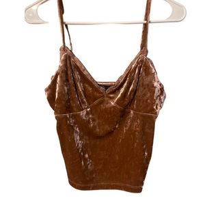 Forever 21 velvet crop top. Small
